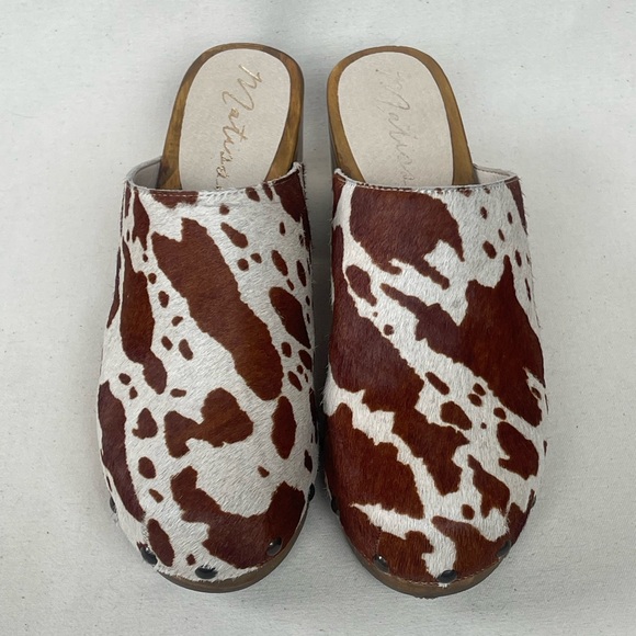 Matisse holly cowhide wood clog size 7 made in Brazil - Picture 3 of 10